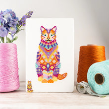 Load image into Gallery viewer, Mandala Cat Cross Stitch Kit
