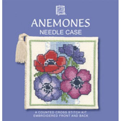 Anemones  - Cross Stitch Needle Case Kit