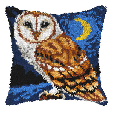 Owl at Night - Latch Hook Cushion Kit