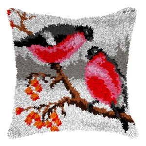 Bullfinches - Latch Hook Cushion Kit