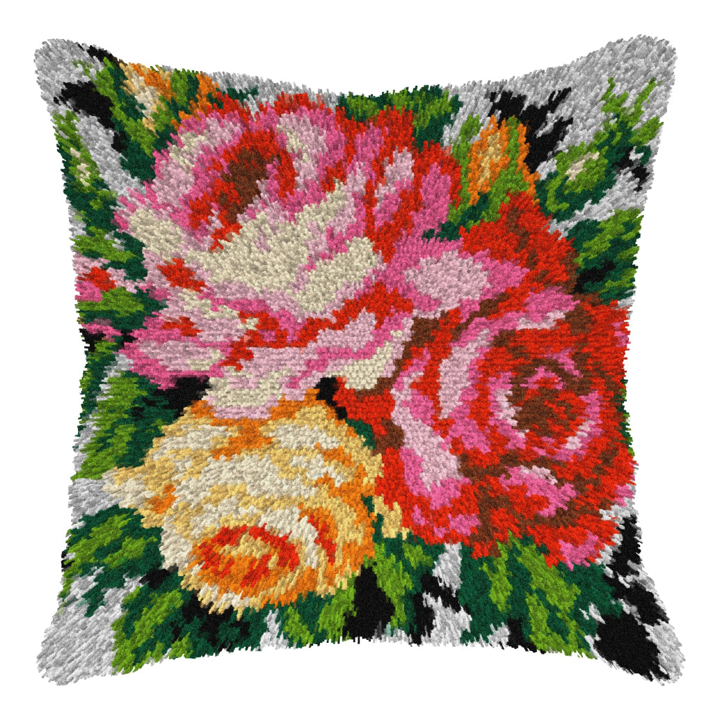 Orchidea ~ Latch Hook Rug Kit ~ Large Roses – Cotton Club Crafts