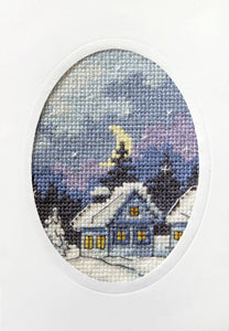 Twilight Cottage Christmas Card Cross Stitch Kit
