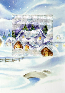 Christmas Village Christmas Card Cross Stitch Kit