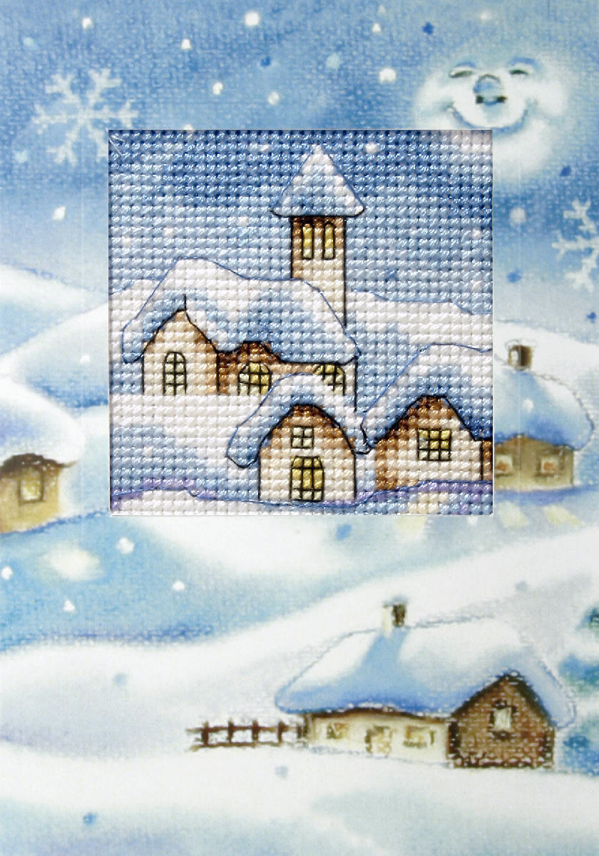 Christmas Church Christmas Card Cross Stitch Kit