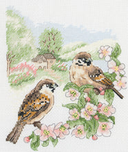 Load image into Gallery viewer, Spring Sparrow Cross Stitch Kit