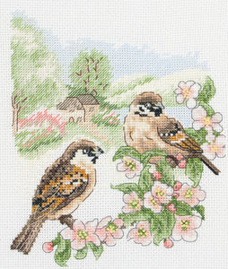 Spring Sparrow Cross Stitch Kit