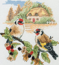 Load image into Gallery viewer, Autumn Goldfinch Cross Stitch Kit