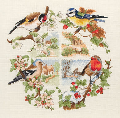 Birds and Seasons Cross Stitch Kit
