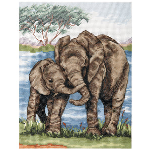 Elephants Cross Stitch Kit