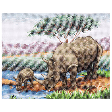 Rhinos Cross Stitch Kit