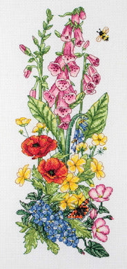Cottage Garden Floral (Floral Collection) Cross Stitch Kit