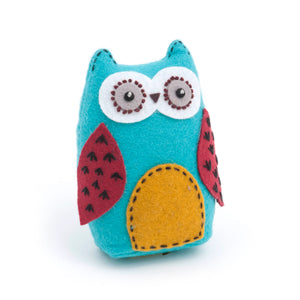Medium Sewing Box / Basket and Pin Cushion - Hoot Owl