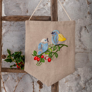 Vintage Birds Wall Hanging Embroidery Kit