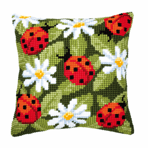 Ladybird Cross Stitch Cushion Front Kit