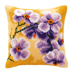 Orchid Cross Stitch Cushion Front Kit
