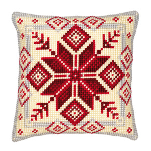 Geometric Snowflake Cross Stitch Cushion Front Kit