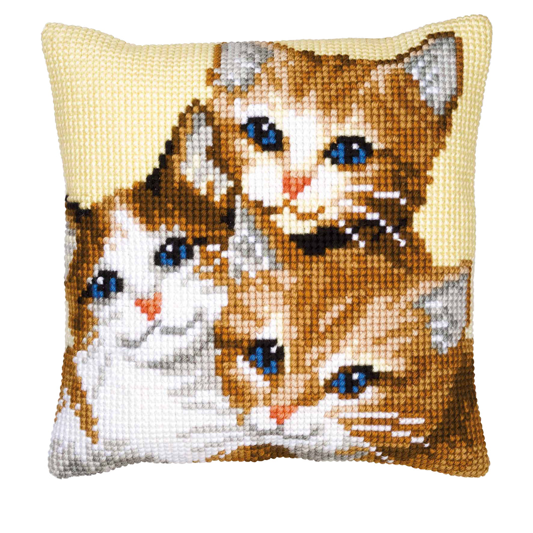 Kittens Cross Stitch Cushion Front Kit