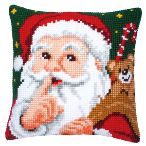 Santa Cross Stitch Cushion Front Kit