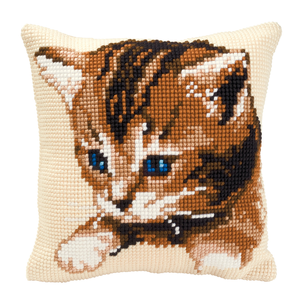 Kitten Cross Stitch Cushion Front Kit
