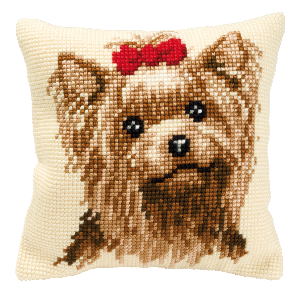 Yorkshire Terrier Cross Stitch Cushion Front Kit