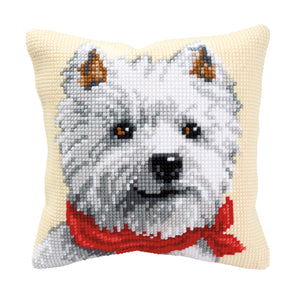 West Highland Terrier Cross Stitch Cushion Front Kit
