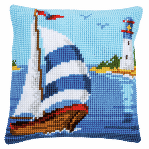 Sailboat - Cross Stitch Cushion Front Kit