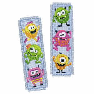 Little Monsters - Cross Stitch Bookmark Kit - Set of 2