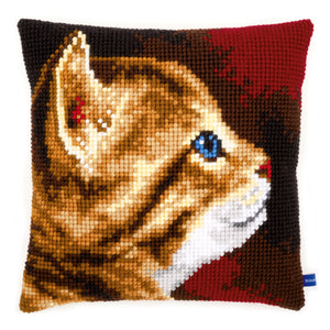 Kitten Cross Stitch Cushion Front Kit