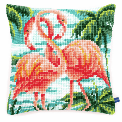 Flamingos - Cross Stitch Cushion Front Kit