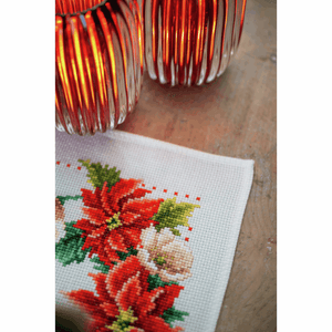 Christmas Flowers Table Runner Cross Stitch Kit