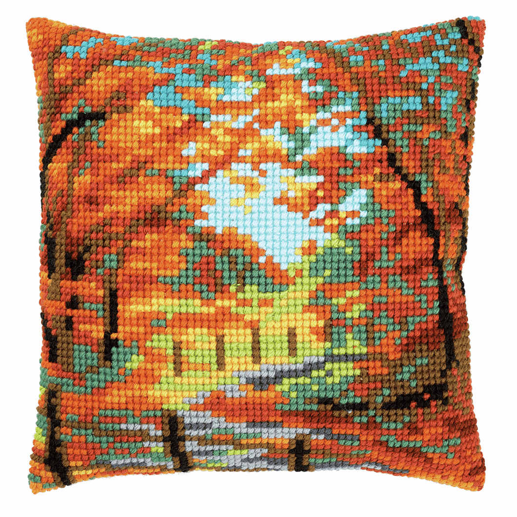Autumn Landscape - Cross Stitch Cushion Front Kit