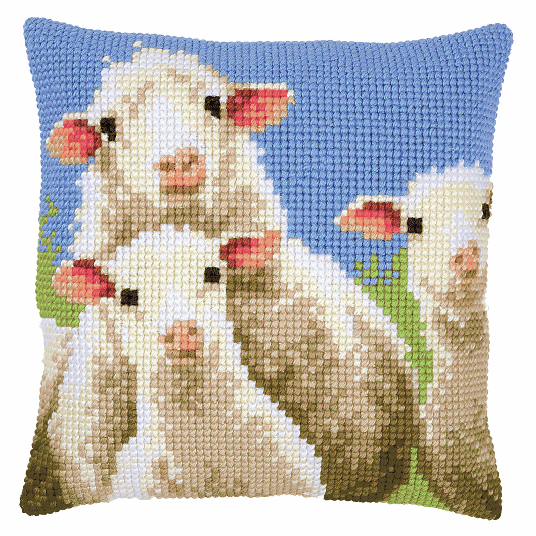Curious Sheep - Cross Stitch Cushion Front Kit