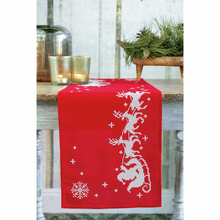 Load image into Gallery viewer, Sleigh Table Runner Embroidery Kit