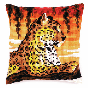 Leopard - Cross Stitch Cushion Front Kit