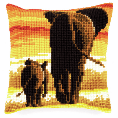 Elephants - Cross Stitch Cushion Front Kit