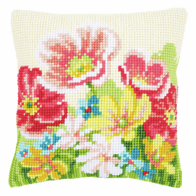 Summer Flowers - Cross Stitch Cushion Front Kit