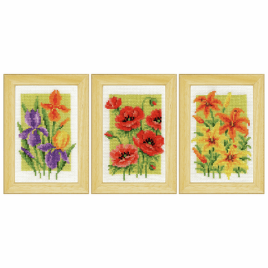 Summer Flowers (Miniatures) Cross Stitch Kit