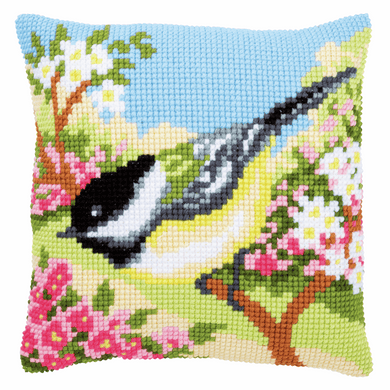 Bird in the Garden - Cross Stitch Cushion Front Kit