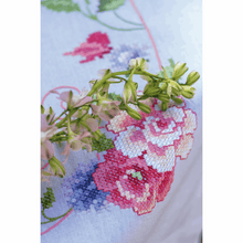 Load image into Gallery viewer, Flowers and Butterflies Tablecloth Embroidery Kit
