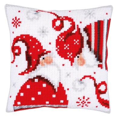 Christmas Gnomes I Cross Stitch Cushion Front Kit