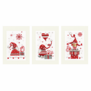 Christmas Gnomes - Christmas Card Cross Stitch Kit