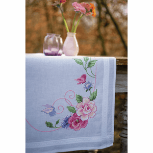 Flowers and Butterflies Table Runner Embroidery Kit