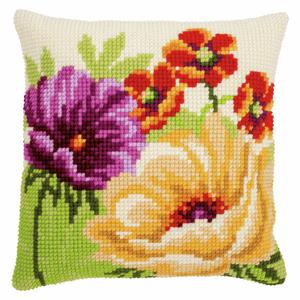 Garden Flowers - Cross Stitch Cushion Front Kit
