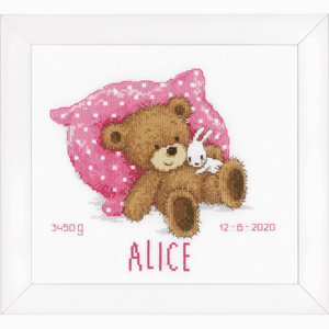 Sweet Bear Birth Record Cross Stitch Kit