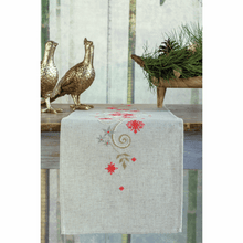 Load image into Gallery viewer, Christmas Table Runner Embroidery Kit