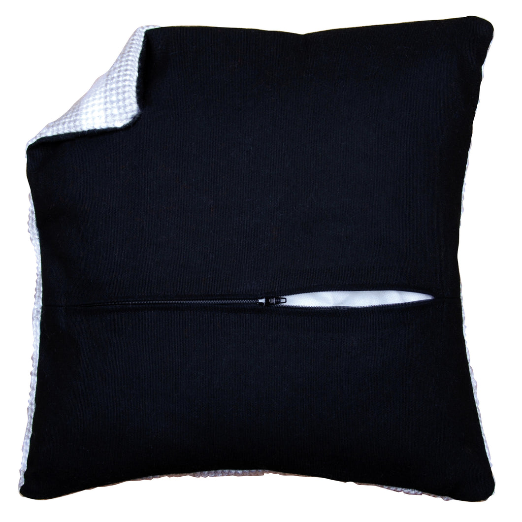 Cushion Back - Black with Zipper - 45cm x 45cm