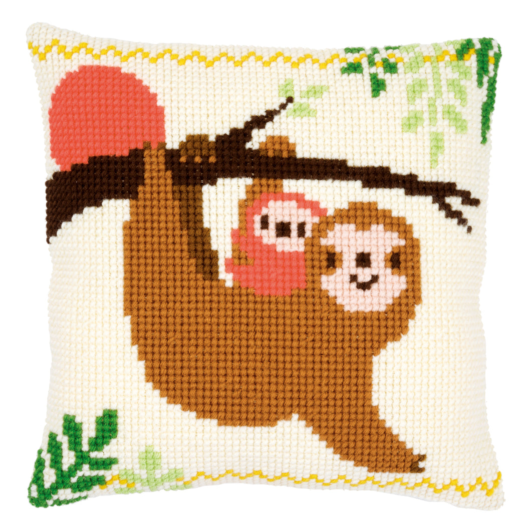 Sloth II Cross Stitch Cushion Front Kit
