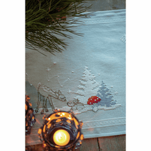 Load image into Gallery viewer, Winter Christmas Landscape Table Runner Embroidery Kit