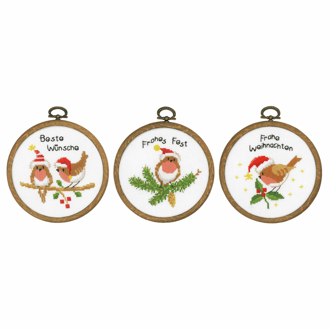 Christmas Birds-  Miniatures Cross Stitch Kit