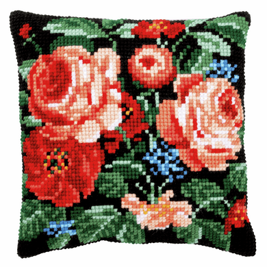 Roses - Cross Stitch Cushion Front Kit